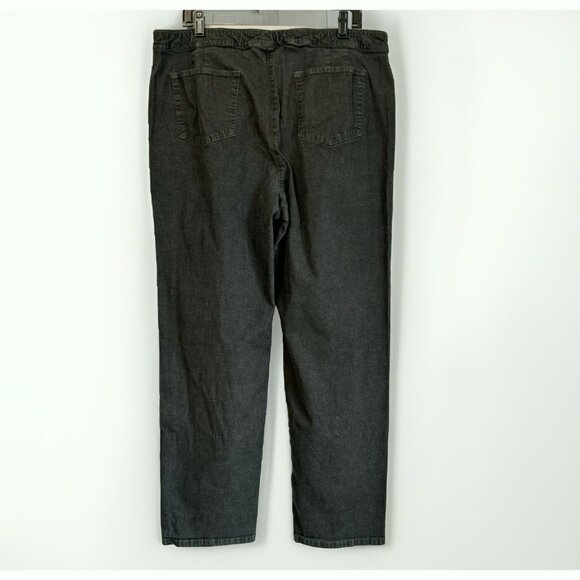 Vtg Eileen Fisher Women Denim Pants Sz 1X Charcoal Gray Straight Leg Minimalist - Picture 6 of 7